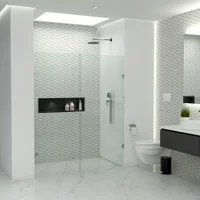 División De Baño 110.1-120 cm x 180 Premium Batiente 8 mm