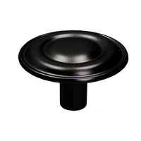 Boton Valencia 33mm Zamak Negro Mate Fixer