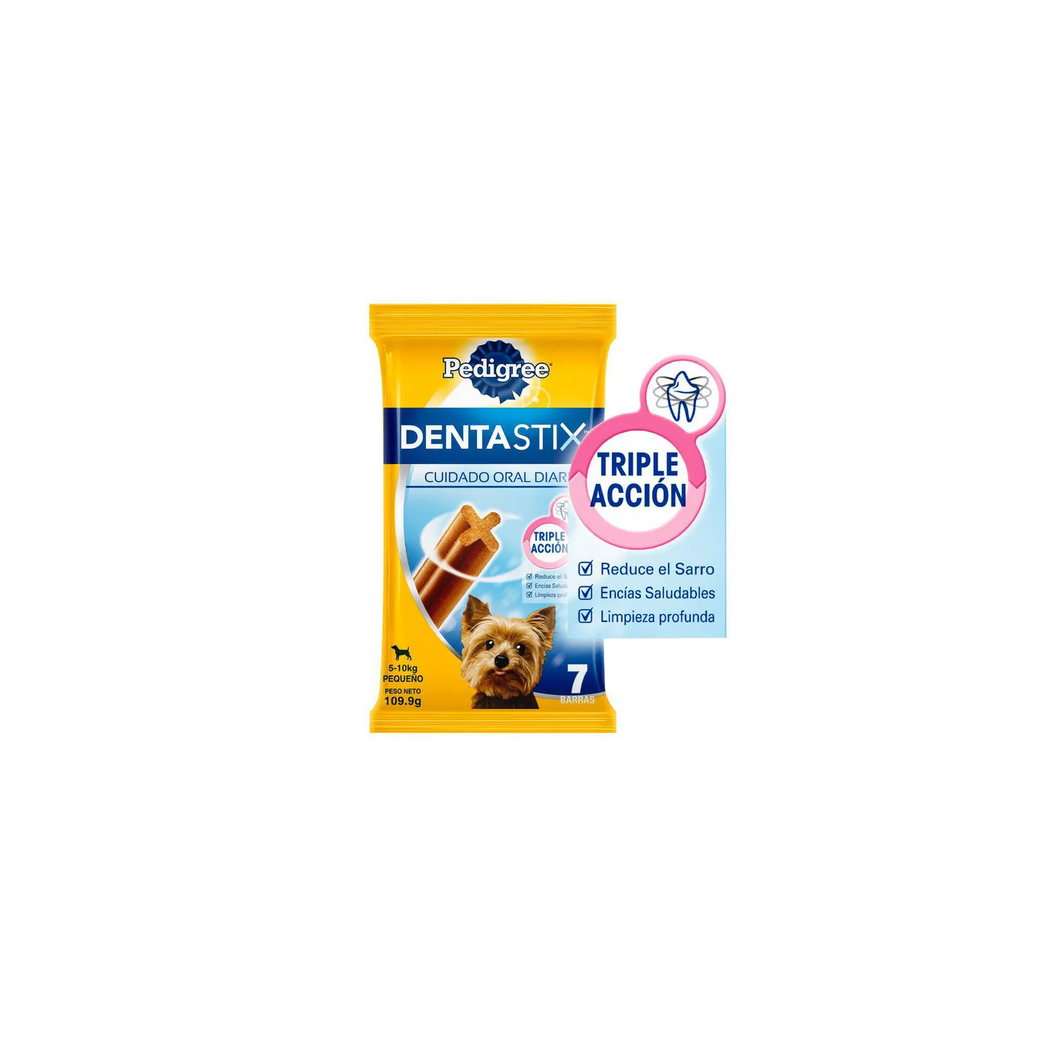 Snack Para Perro Adulto Razas Pequeña Dentastix Cuidado Oral Pedigree Pack X7und