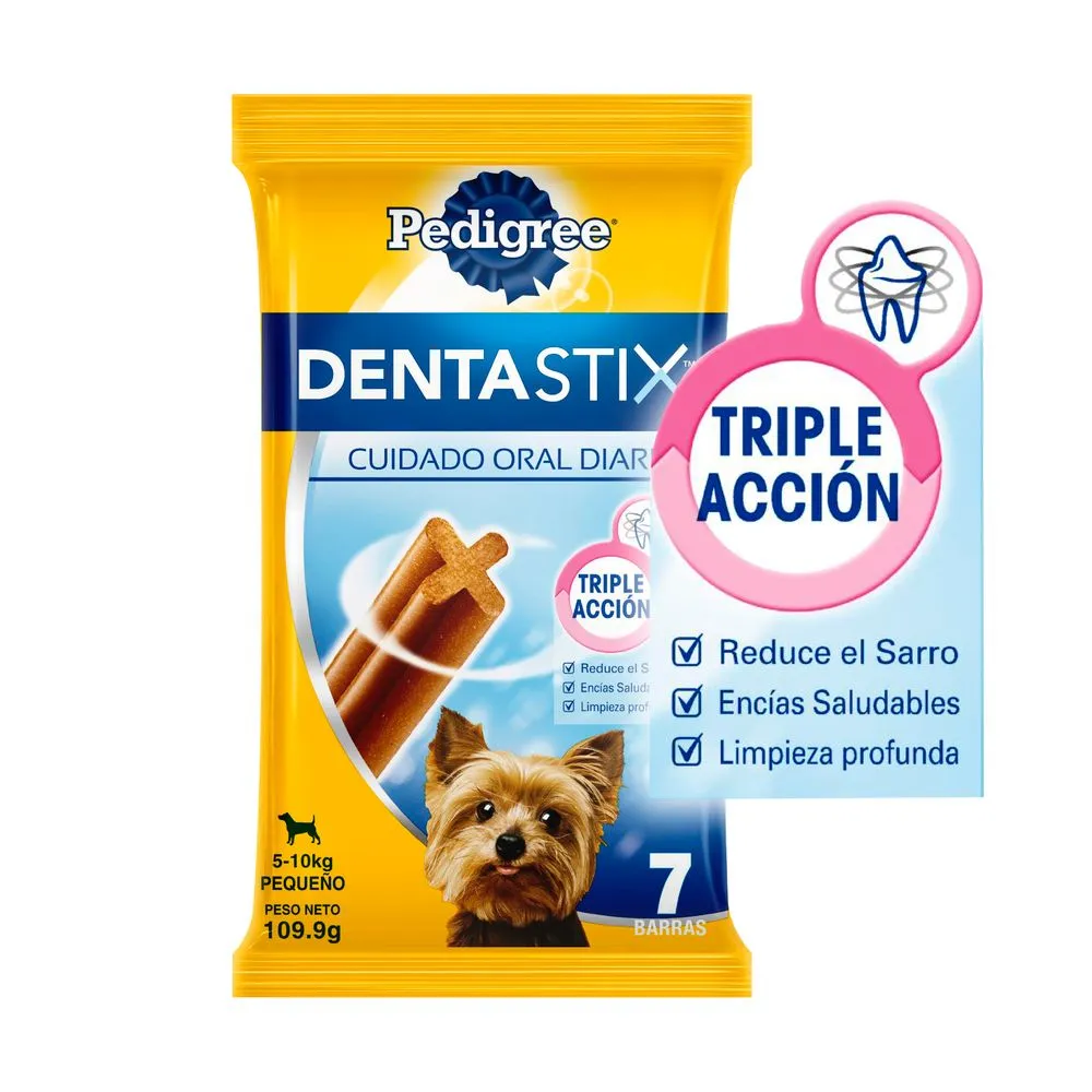 Snack Para Perro Adulto Razas Pequeña Dentastix Cuidado Oral Pedigree Pack X7und 3