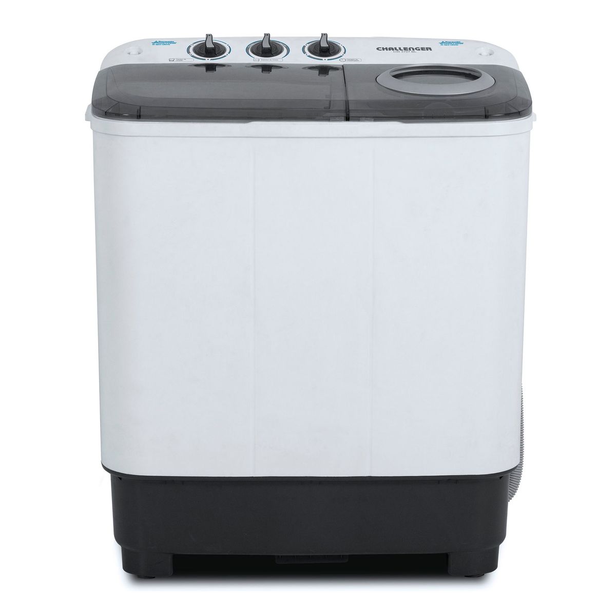 CHALLENGER - Lavadora Semiautomática Carga Superior 7 Kg Blanco CW4707