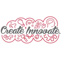 Vinilo Decorativo Create Innovate Gris - Rojo