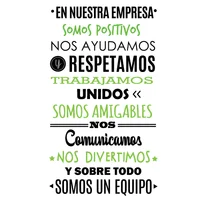 Vinilo Decorativo En Esta Empresa Negro - Verde