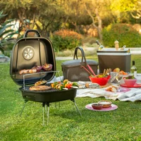 Asador a carbón portatil 63x40cm mr beef