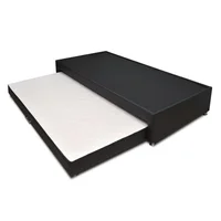Cama Tarima Dreamer Tipo Cuero Sencilla 100X190 Negro