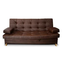 Sofá Cama Balmain Multifuncional 5 Posiciones 95X60X185 Tipo Cuero Café
