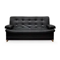 Sofá Cama Dolce 3 Posiciones 95X60X185 Tipo Cuero Negro