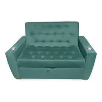 Sofá Cama Vicenzo Multifuncional 80x85x150 Tela Turquesa