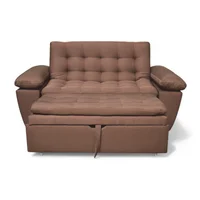 Sofá Cama Mirano con Pillow Tela 95x90x190 Café