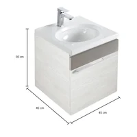 Combo Elipse : Sanitario Smart + Mueble Elipse 45 cm + Lavamanos Elipse + Grifería Palma