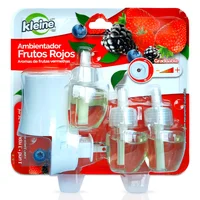 Ambientador Electrico Frutos Rojos + Repuesto 3x25ml cada uno