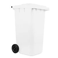Contenedor Con Ruedas Plástica 240L Blanco Con Tapa