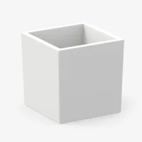 Matera Plástica Cuadrada Mao Cubo Lisa 38x38x38cm Blanco