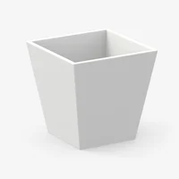 Matera Plástica Piramidal Gemello Lisa  58x58x57cm Blanco