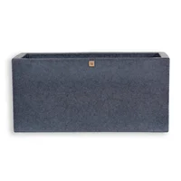 Jardinera Plástica Rectangular Argo Lisa 59x25x27cm Cemento