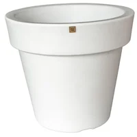 Matera Plástica Redondo Ombra Lisa Diam 48.5x42cm Blanco