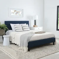 Combo Primaveral Colchón + Base Cama + Cabecero Sencillo 100x190 Azul