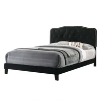 Combo Prisma Base Cama + Cabecero Tela Negra King 200x200 Modular