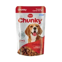 Comida Húmeda Para Perro Deli Dog Trozos Carne Res Chunky 100g