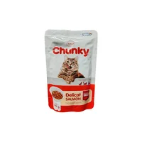 Comida Húmeda Para Gato Delicat Pouche Trozos De Salmón Chunky 80g