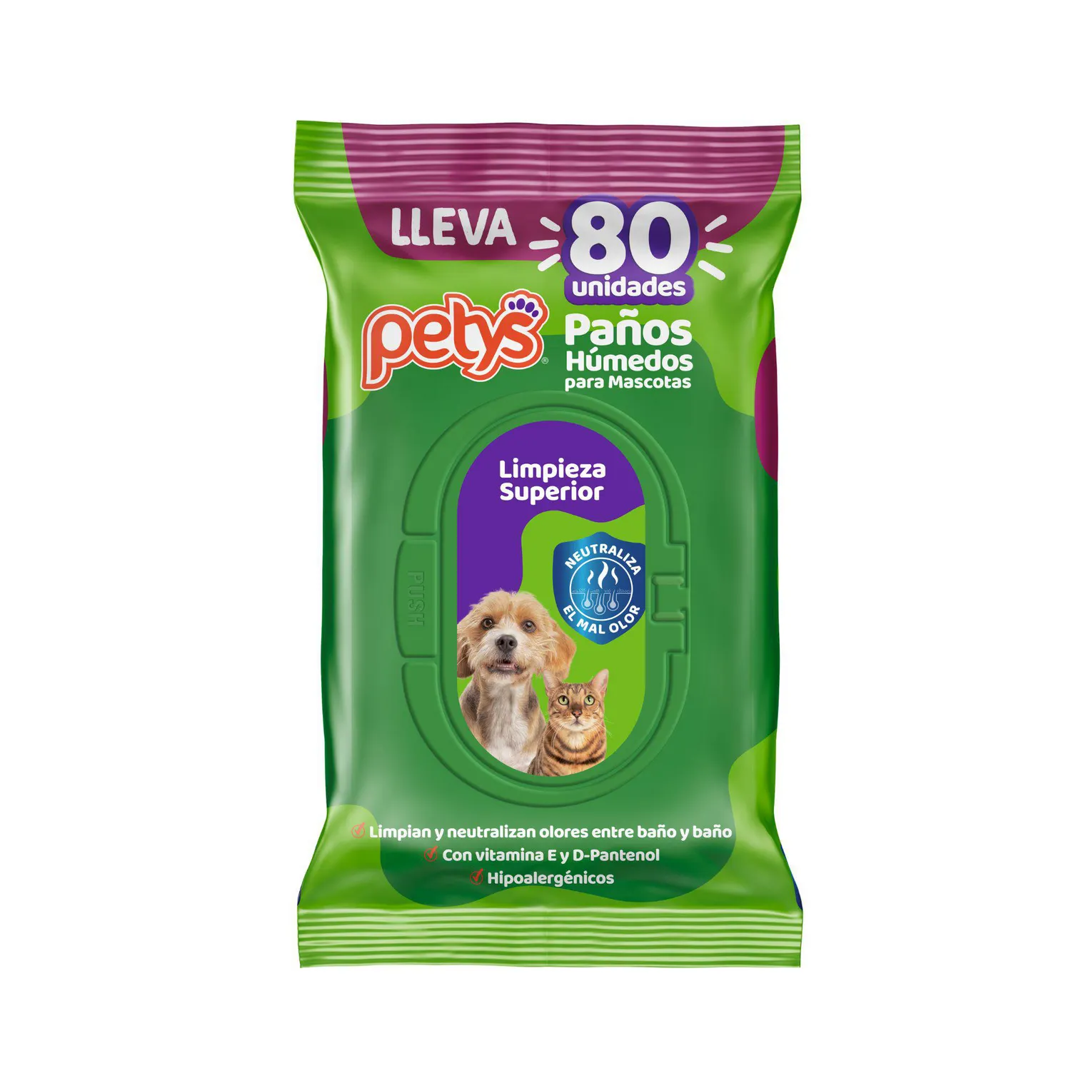 Paños Húmedos para Perro Original Petys x 80 Unidades