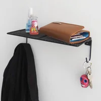Repisa Multiusos Metal 8x29x13cm Negro