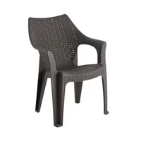 Silla Plástica con Brazos Aruba Wengue