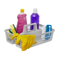 Canasta Organizadora Plastica Multiusos 37.5X10.5X26 cm Blanca Vanyplas
