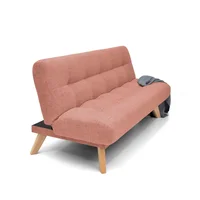 Sofá Cama Porto 3 Puestos 85X182X85 Tela Salmon