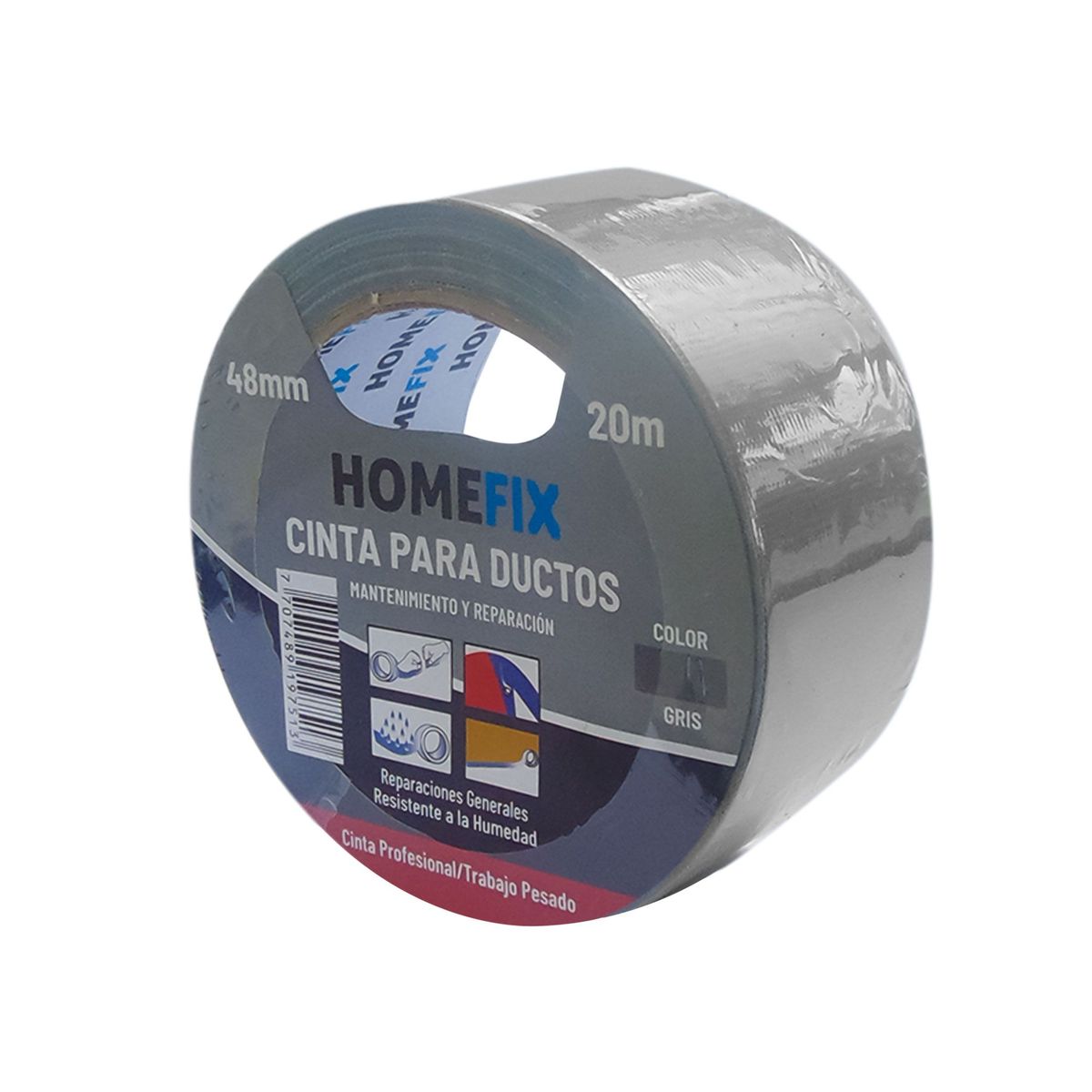 HOMEFIX - Cinta Ductos Gris 48mmm X20mt