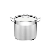 Olla alta Tramontina Professional de acero inoxidable fondo triple con tapa 28 cm