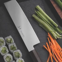 Cuchillo Nakiri Tramontina Sushi con Lámina de Acero Inoxidable y Mango de Nylon 7"