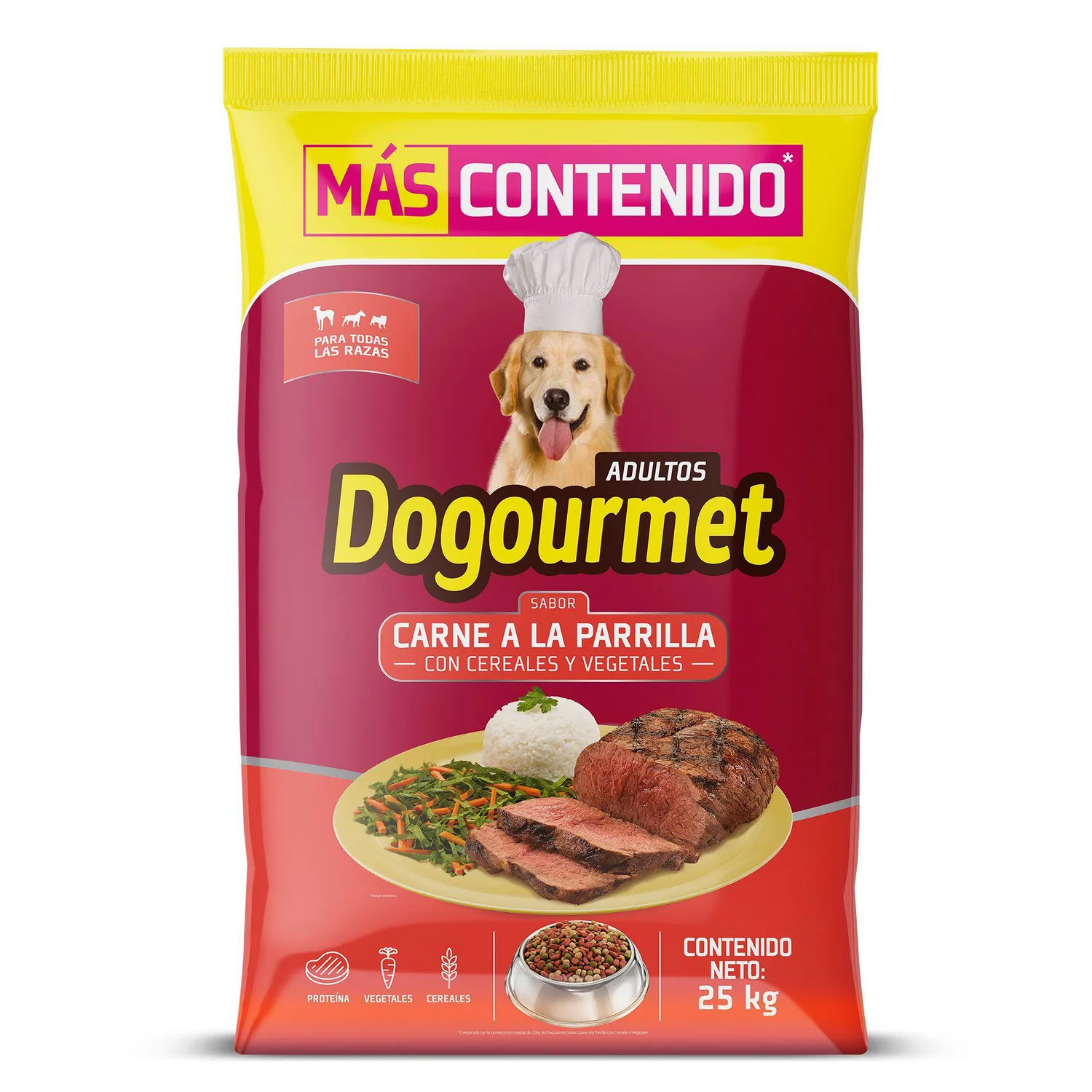 Comida Seca Para Perro Dogourmet Adulto Carne Parrilla 25kg