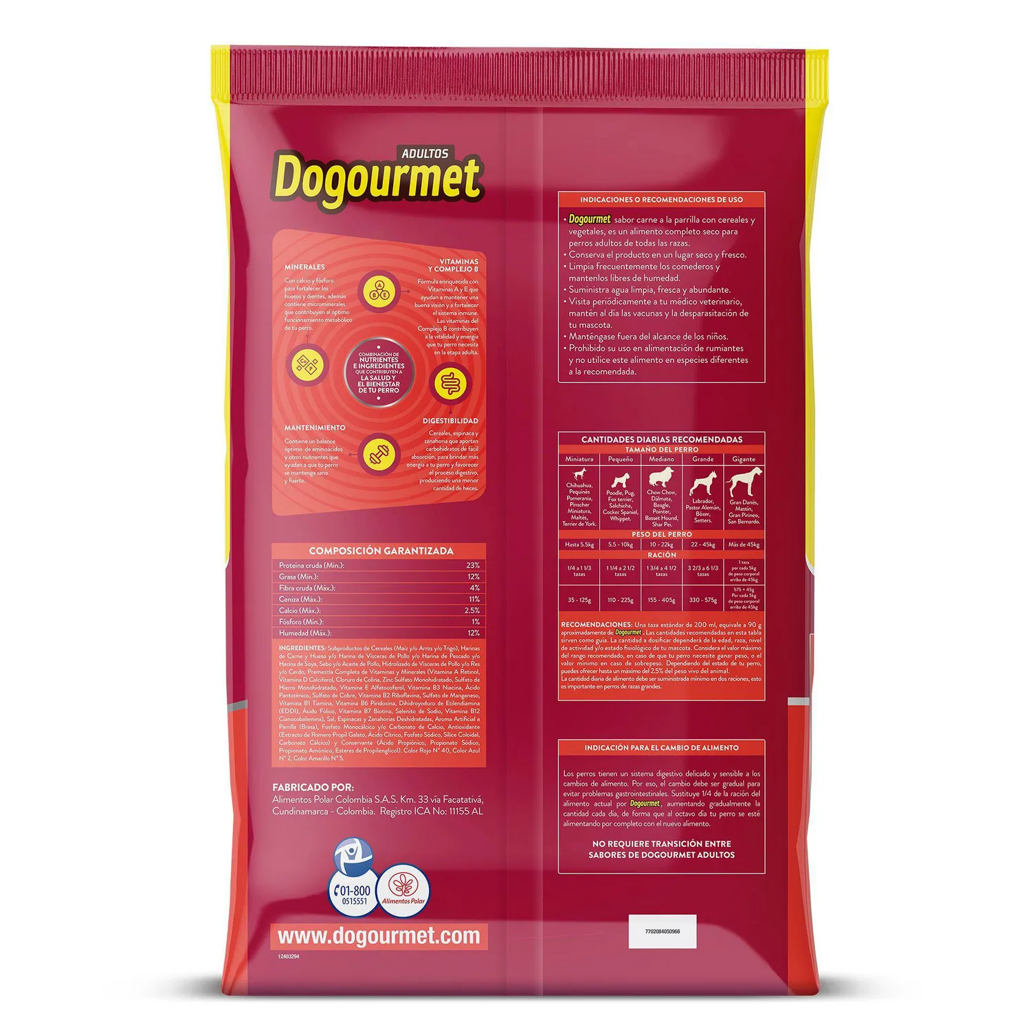 Comida Seca Para Perro Dogourmet Adulto Carne Parrilla 25kg