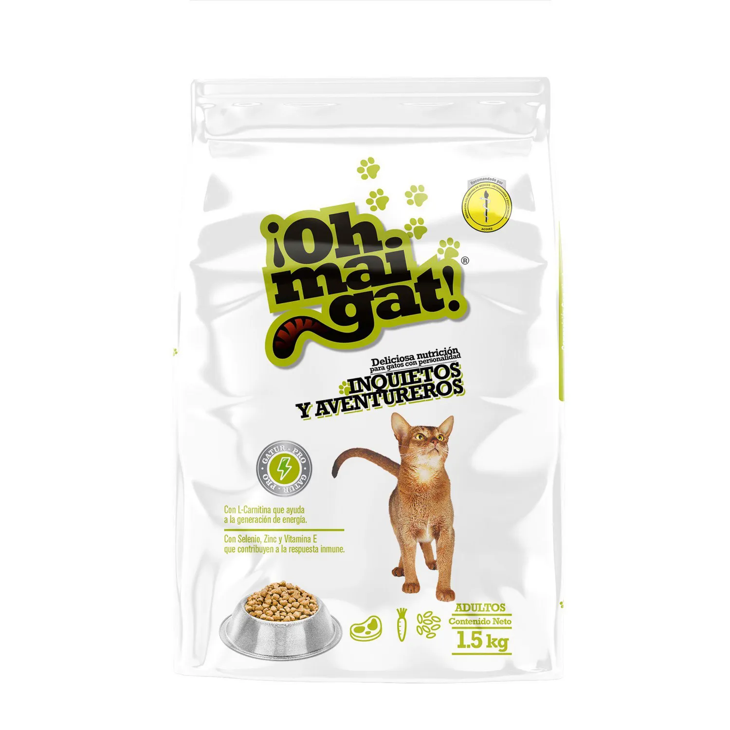 Comida Seca Para Gato Inquietos Y Aventureros 1.5kg X6und