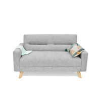 Sofa barza 2p 83x150x82 acero tela antifluidos