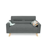 Sofa barza 2p 83x150x82 gris tela antifluidos
