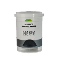 Caneca Plástica 12L Blanco Con Pedal