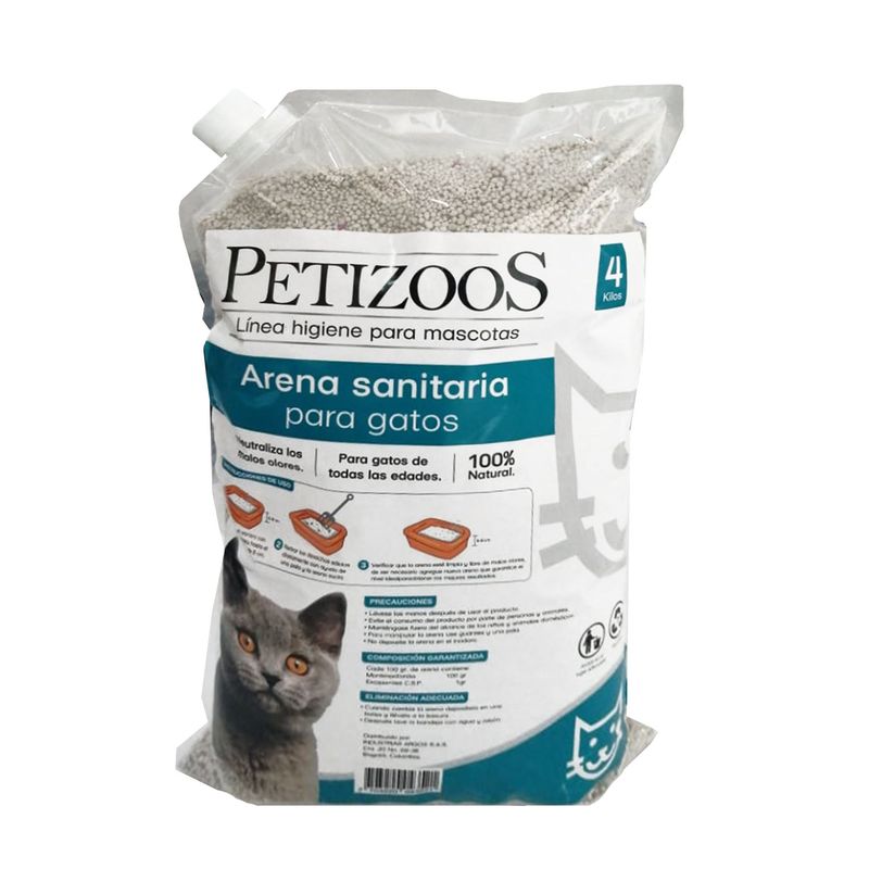 Arena Sanitaria Para Gato Aglomerante Petizoos Kg