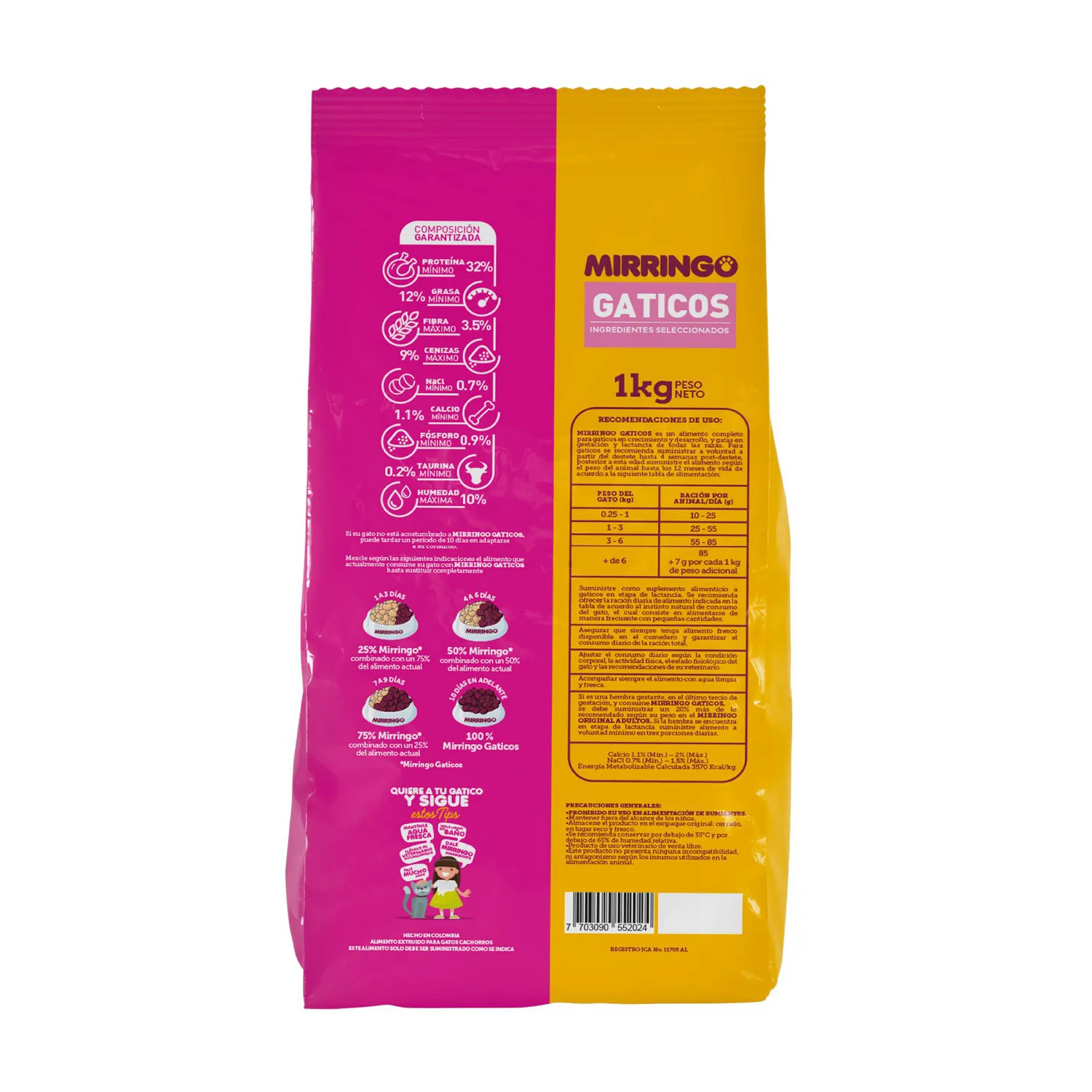 Comida Seca Para Gatos Mirringo 1kg Mirringo