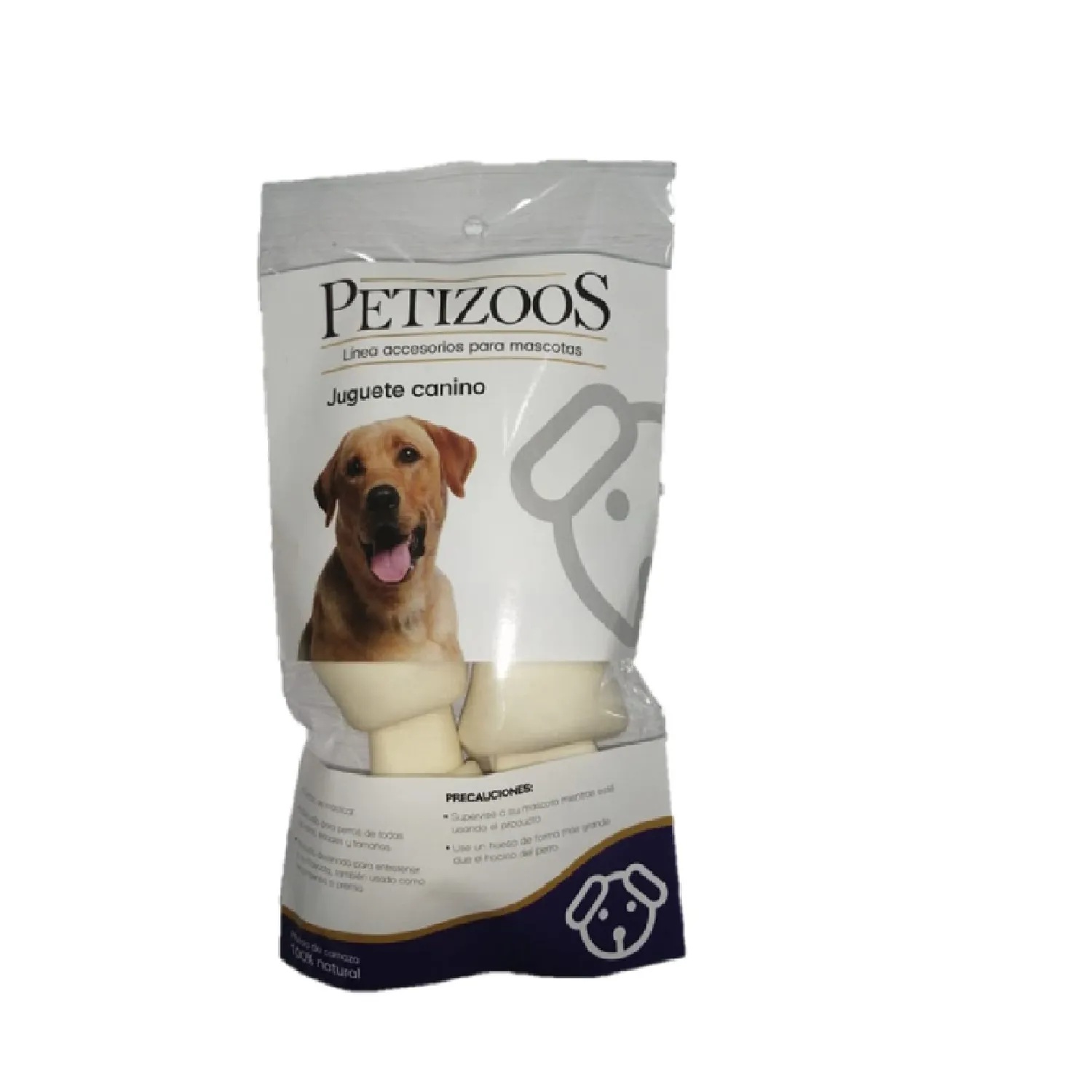 Hueso Natural De Carnaza Petizoos 4-5 x 2 Unidades 4