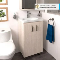 Kit Lavamanos Eco 48X38 Blanco-Mbl Básico Piso Mali