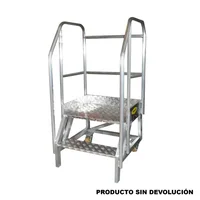 Escalera Certificada 0.50 m 2 P de Móvil Aluminio R-1409 136 kg Fanes
