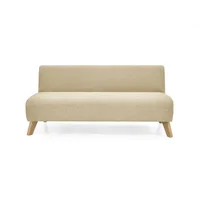 Sofá 3 Puestos Oslo 70x150x65 Tela Beige