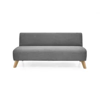 Sofá 3 Puestos Oslo 70x150x65 Tela Gris