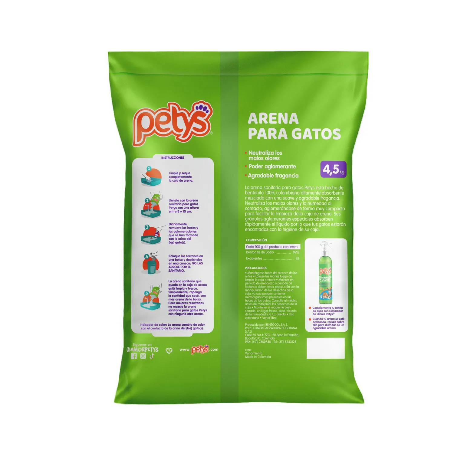 Arena Sanitaria Gato Petys 4.5 Kg