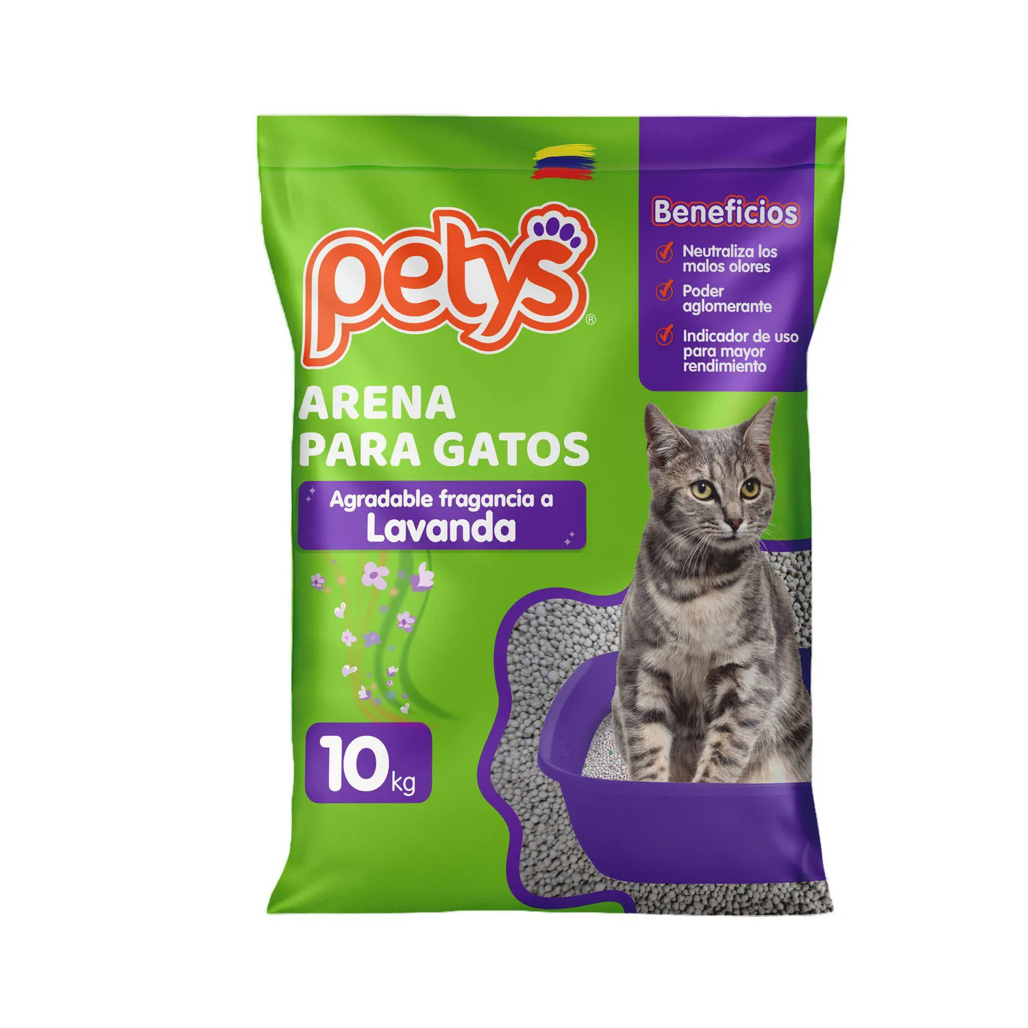 Arena Sanitaria Gato Aglomerante Bentonita Petys 10kg