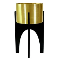 Matera Aluminio Cilíndrica 25x47cm Oro