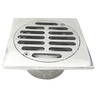 Rejilla Tradicional 6 pulg x 6 pulg x 4 pulg Aluminio para Tubería 4 pulg
