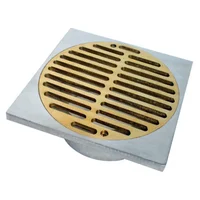 Rejilla Tradicional 6 pulg x 6 pulg x 4 pulg Tapa Bronce Base Alum Tubería 4 pulg